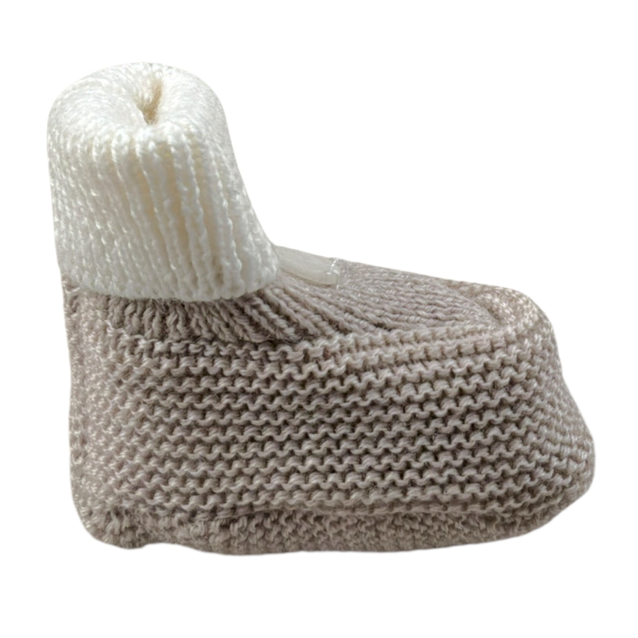 Ninnaoh Babbucce tinta unita In Filo Beige/Panna per Neonata I25BABF324 BEIGE/PANNA NINNAOH 