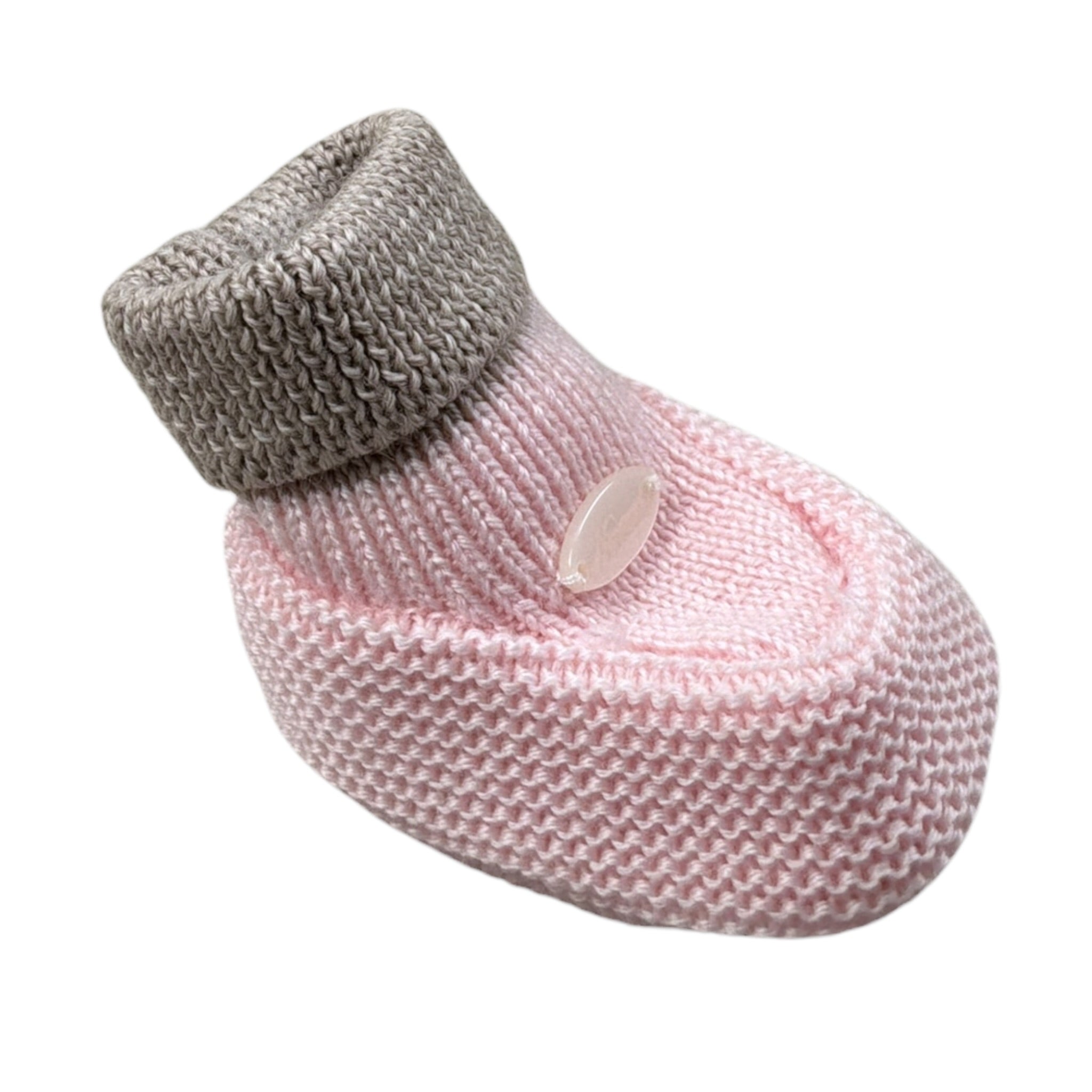 Ninnaoh Babbucce tinta unita In Filo Rosa per Neonata I25BABF324 ROSA NINNAOH 