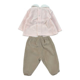 Ninnaoh Completo 2Pz Maglia-Ghettina Bicolore Rosa/Beige per Neonata I25C240 ROSA/BEIGE NINNAOH 