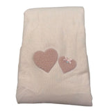 Ninnaoh Coperta tinta unita con Stampa Rosa per Neonata I25COP1L ROSA NINNAOH 