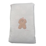 Ninnaoh Coperta tinta unita con Stampa Rosa per Neonata I25COP3I ROSA NINNAOH 