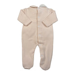 Ninnaoh Tutina tinta unita con Applicazione Rosa per Neonata I25T1X ROSA NINNAOH 