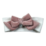 Ninnaoh Fascia tinta unita con Fiocco Bianco/Rosa per Neonata PR219759 BIANCO/ROSA NINNAOH 