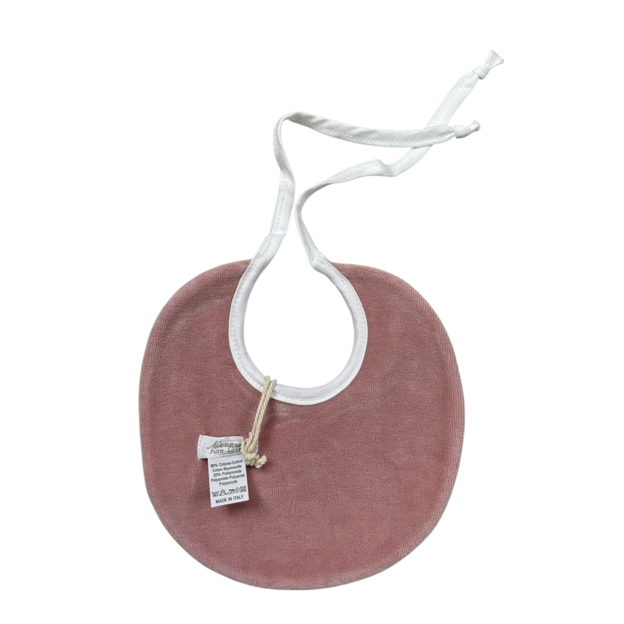Ninnaoh Bavetta Bicolore con Stampa Bianco/Rosa per Neonata PR219760 BIANCO/ROSA NINNAOH 
