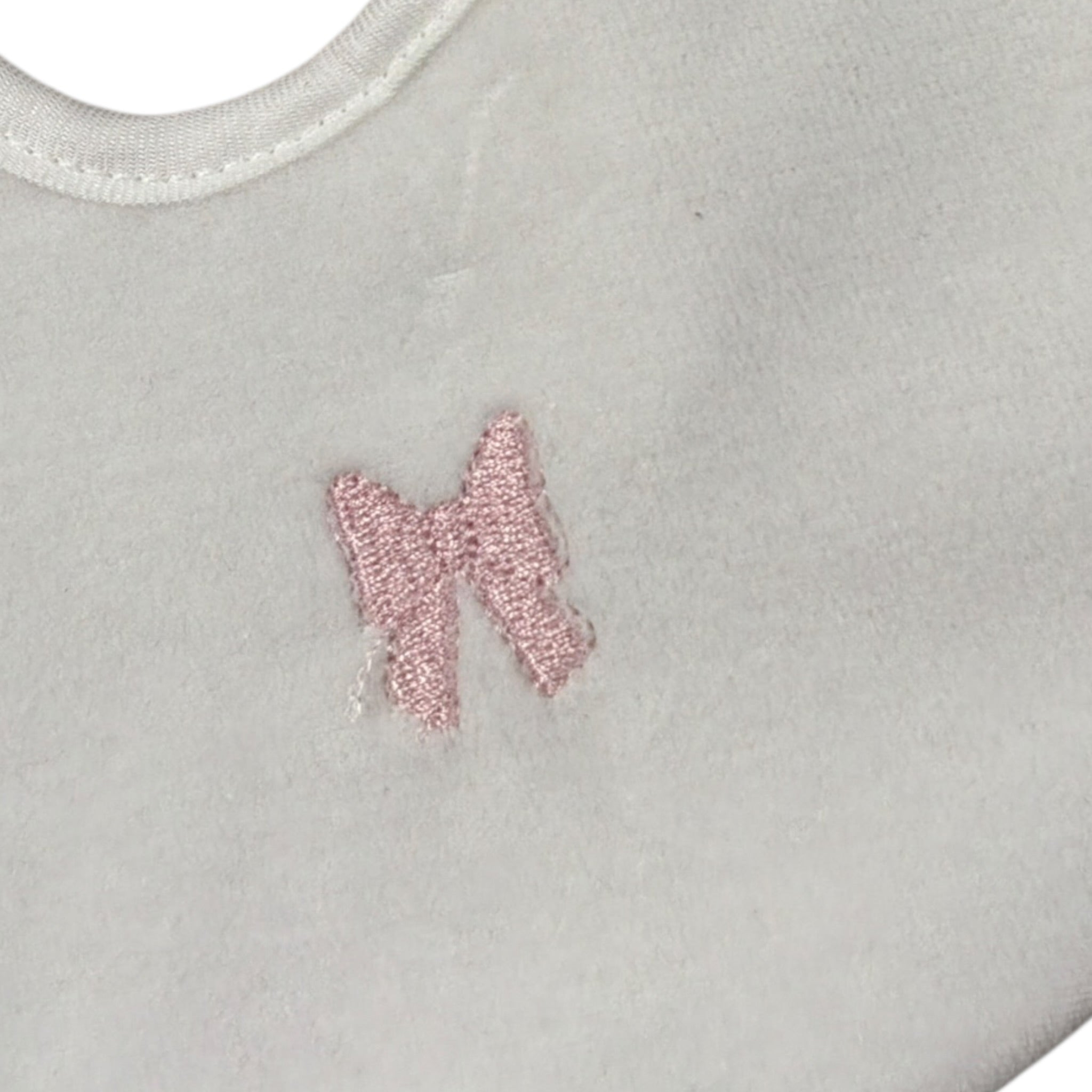 Ninnaoh Bavetta Bicolore con Stampa Bianco/Rosa per Neonata PR219760 BIANCO/ROSA NINNAOH 