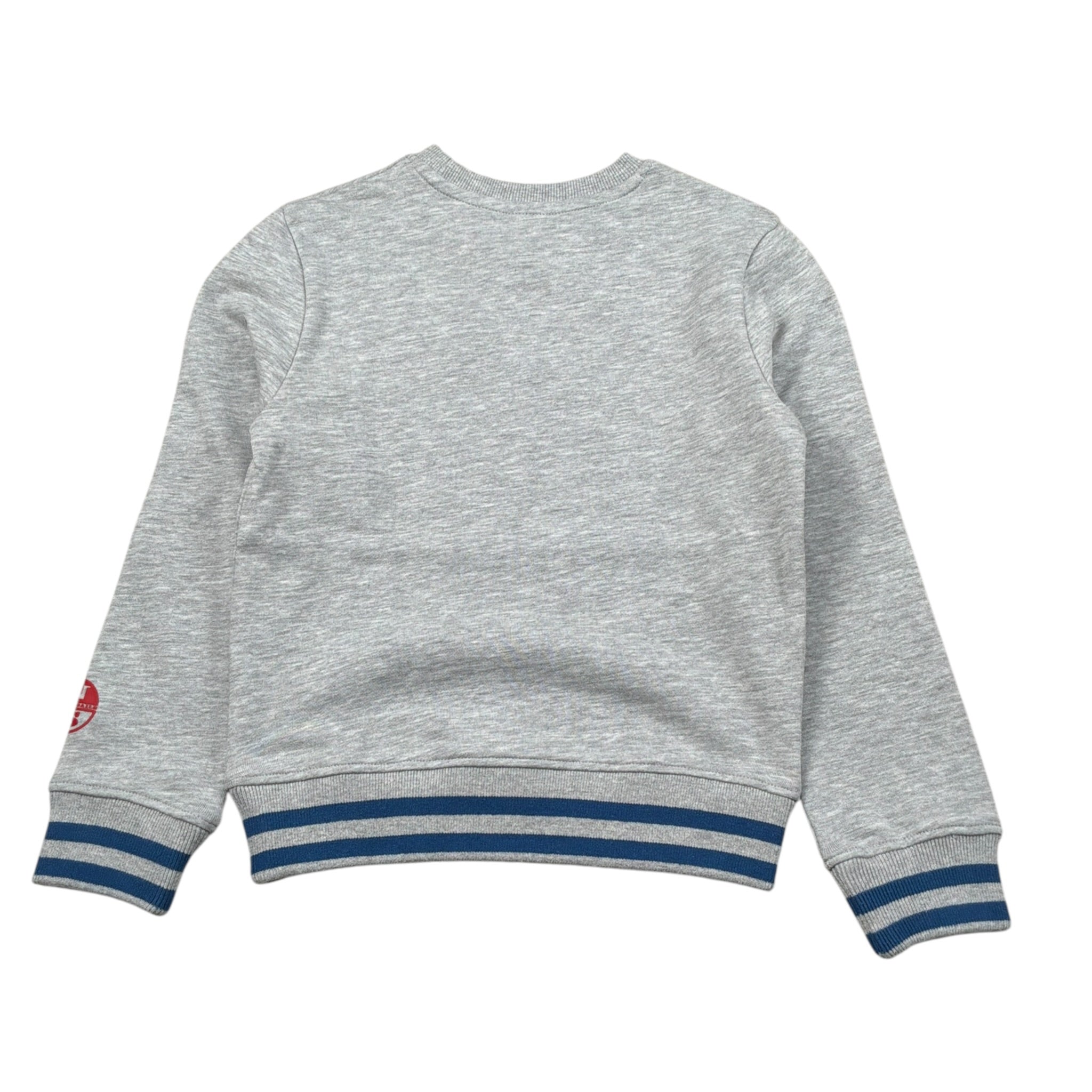 North Sails Felpa tinta unita Girocollo con Stampa Grigio per Bambino NBA26002FE GRIGIO NORTH SAILS 