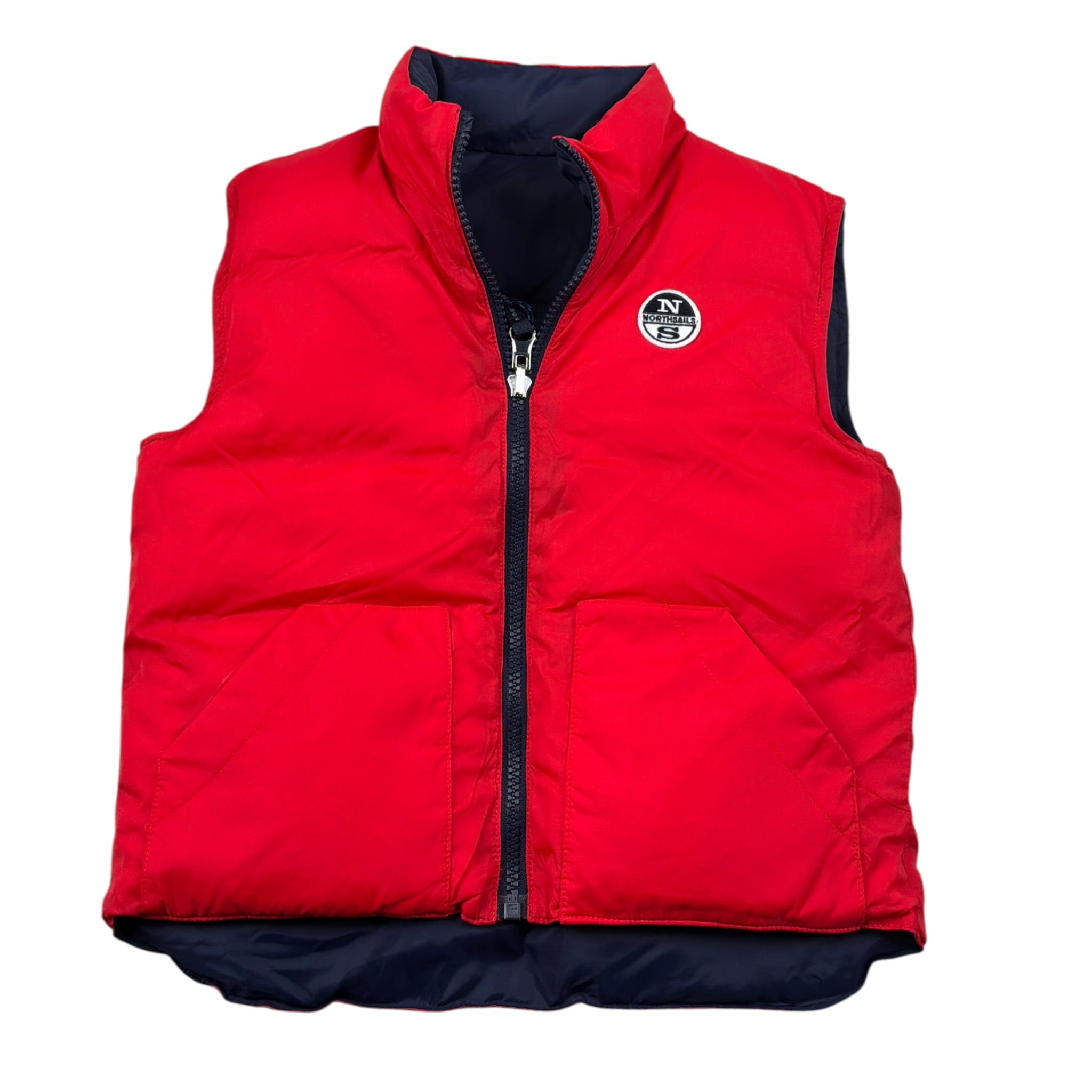 North Sails Giubbino Reversibile Modello Smanicato Rosso/Blu per Bambino NBA26009PI ROSSO/BLU NORTH SAILS 