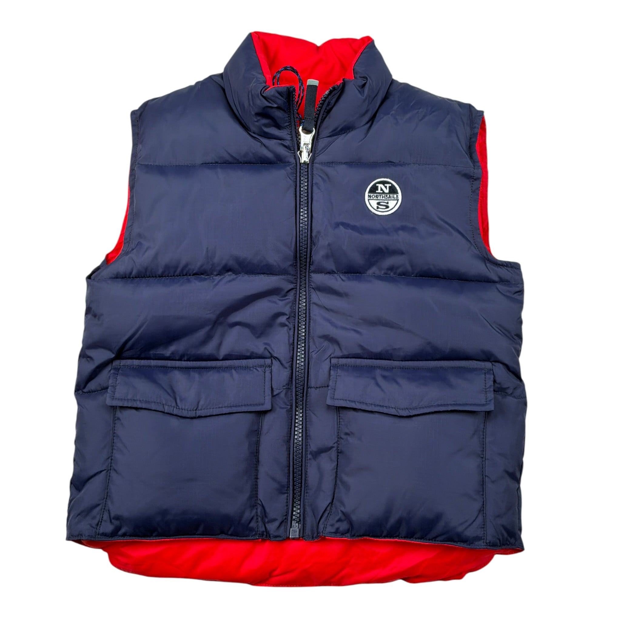 North Sails Giubbino Reversibile Modello Smanicato Rosso/Blu per Bambino NBA26009PI ROSSO/BLU NORTH SAILS 