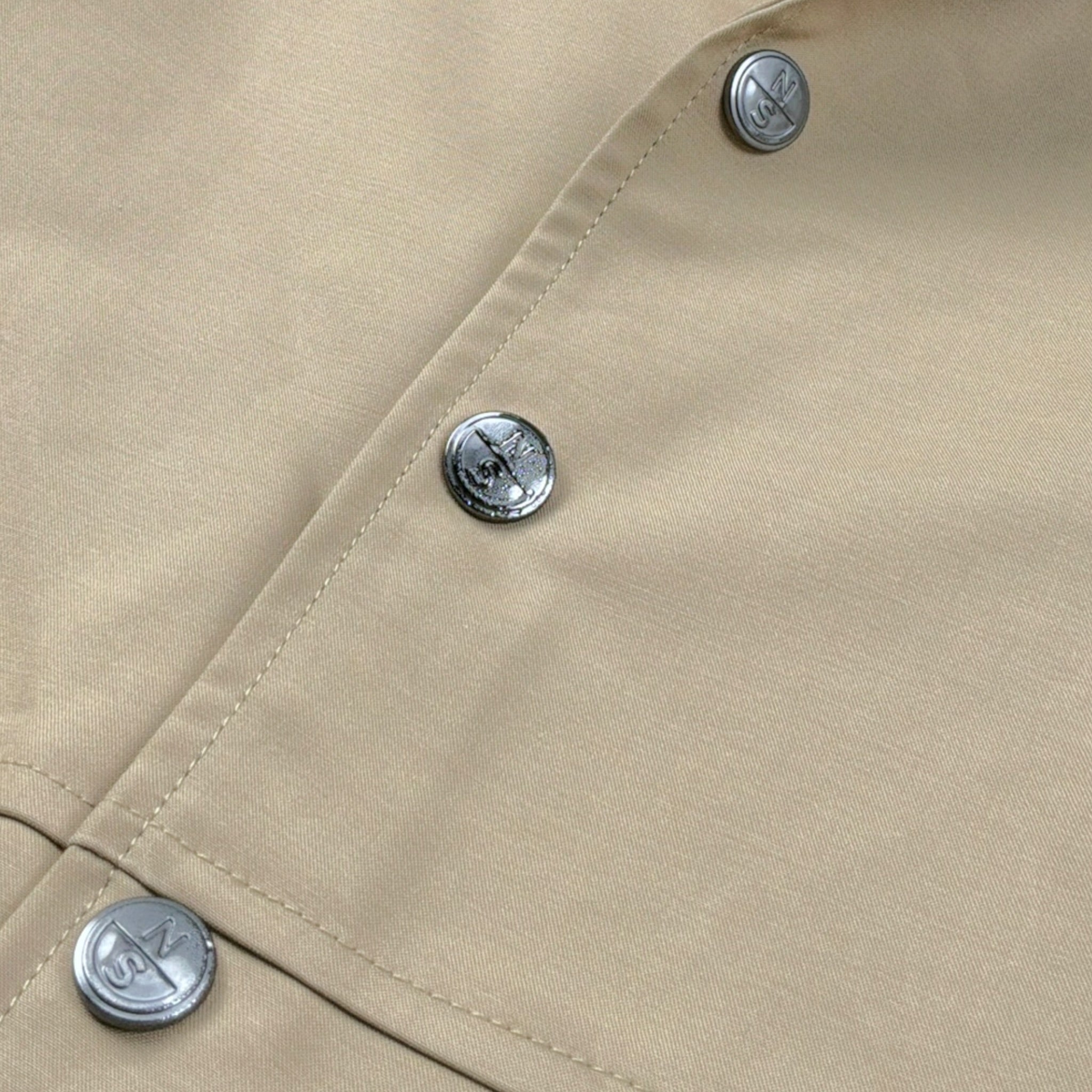 North Sails Camicia In Denim tinta unita Beige per Bambino NBA26016GB BEIGE NORTH SAILS 