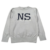 North Sails Maglia Girocollo Tinta Uita con Logo Grigio per Bambino NBA26019MA GRIGIO NORTH SAILS 