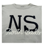 North Sails Maglia Girocollo Tinta Uita con Logo Grigio per Bambino NBA26019MA GRIGIO NORTH SAILS 