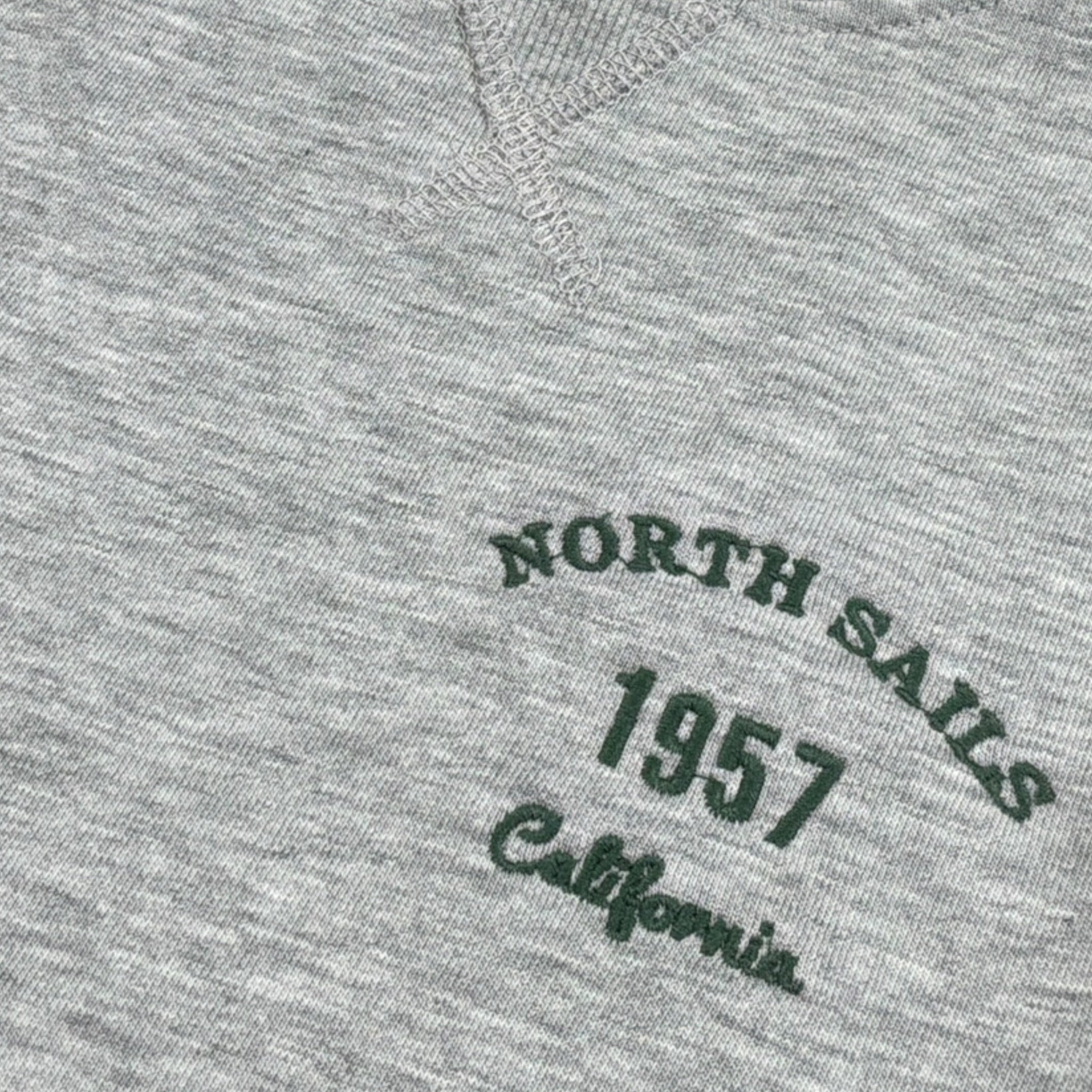 North Sails Felpa tinta unita Girocollo con Stampa Grigio per Bambino NBA26023FE GRIGIO NORTH SAILS 