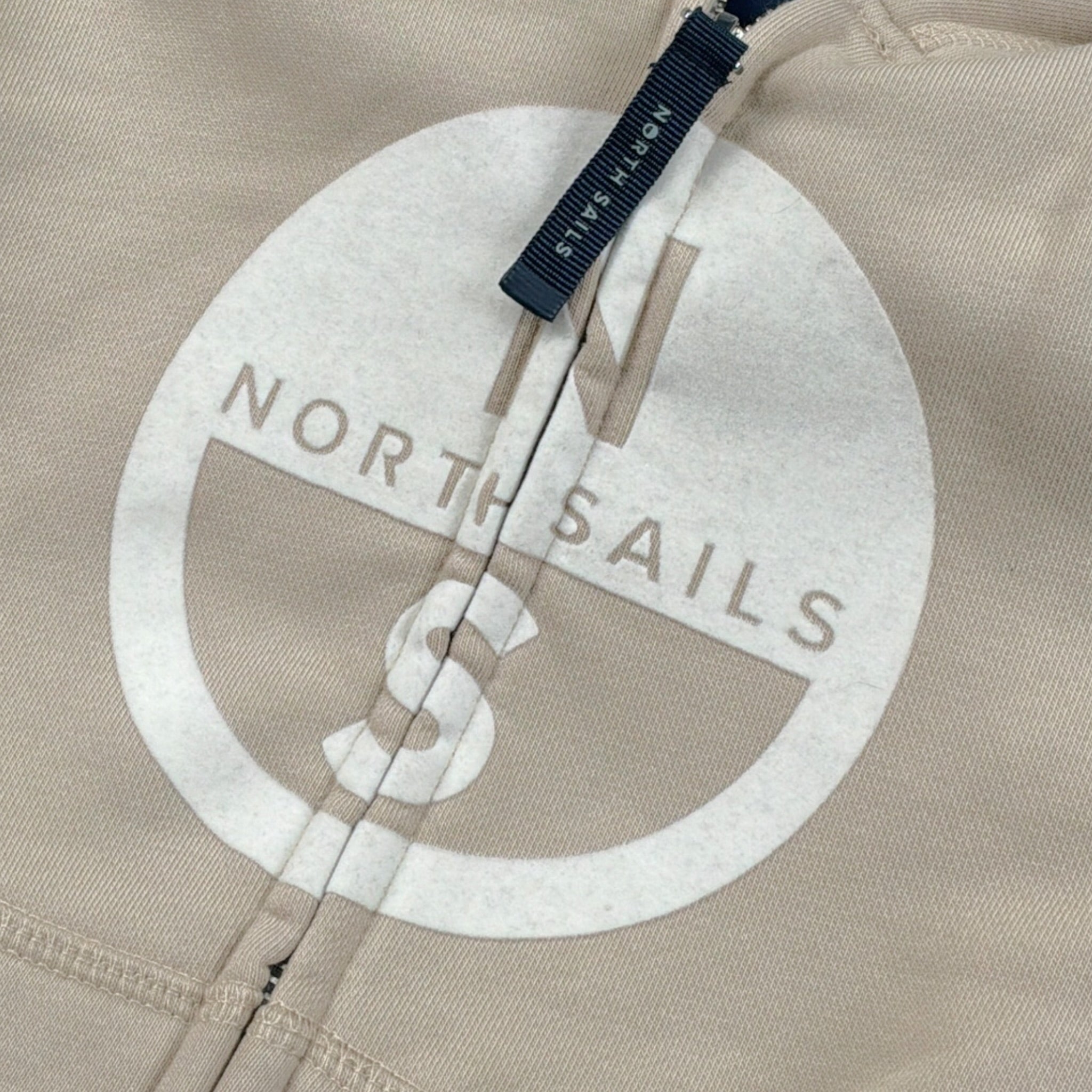North Sails Felpa tinta unita con Zip E Cappuccio Beige per Bambino NBA26034FE BEIGE NORTH SAILS 
