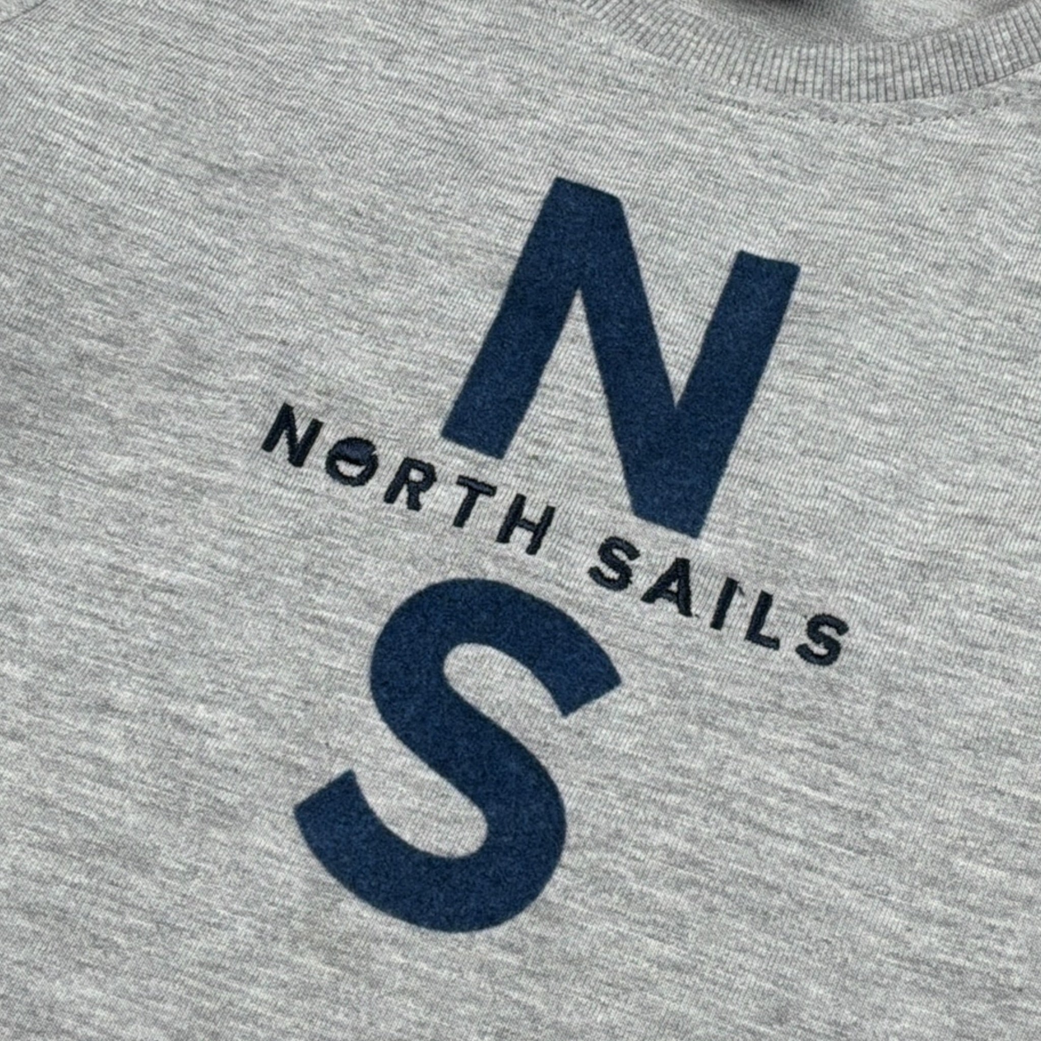 North Sails Shirt tinta unita Girocollo con Logo Grigio per Bambino NBA26039TS GRIGIO NORTH SAILS 