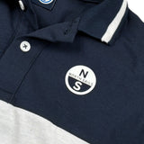 North Sails Polo Bicolore con Fantasia Blu per Bambino NBA26047PO BLU NORTH SAILS 