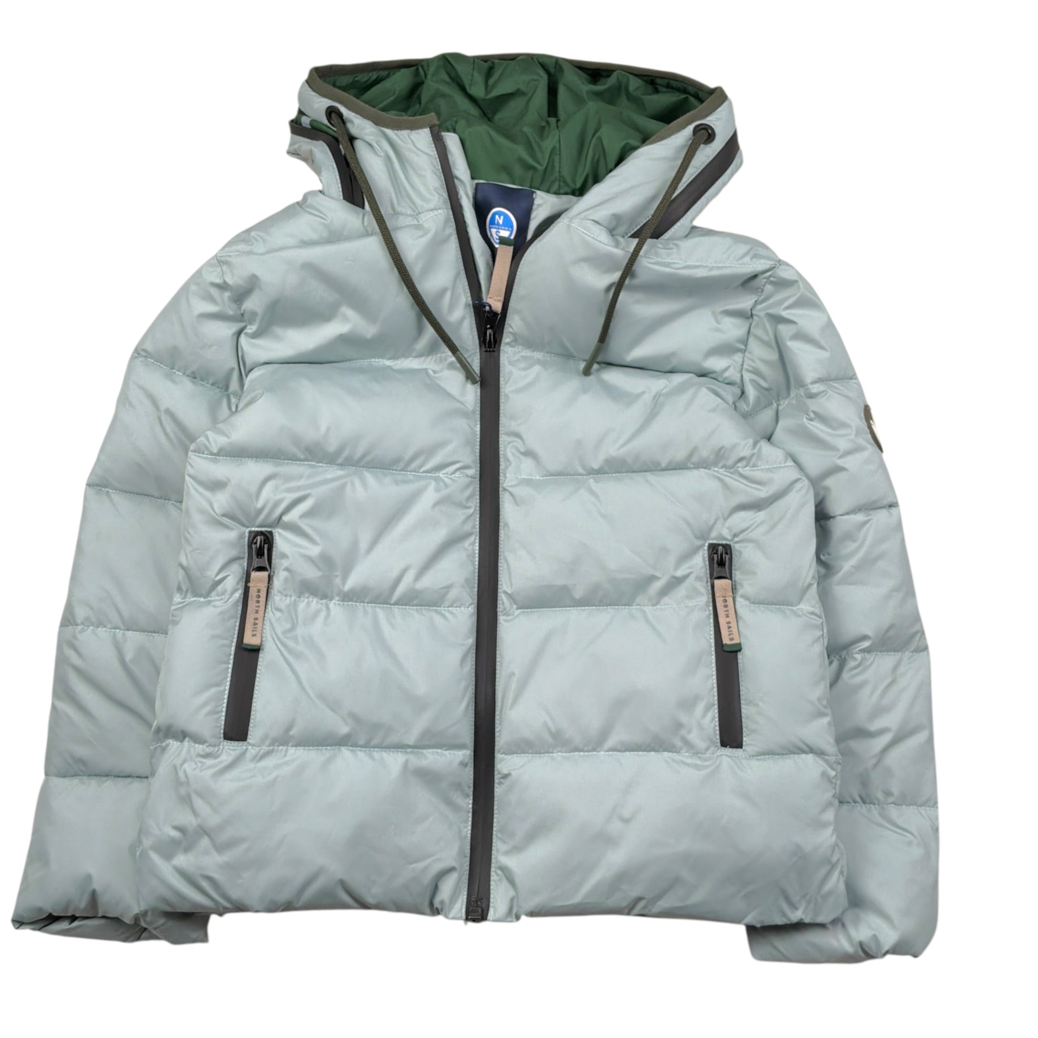 North Sails Giubbino tinta unita con Zip E Cappuccio Azzurro per Bambino NBA26054PI AZZURRO NORTH SAILS 