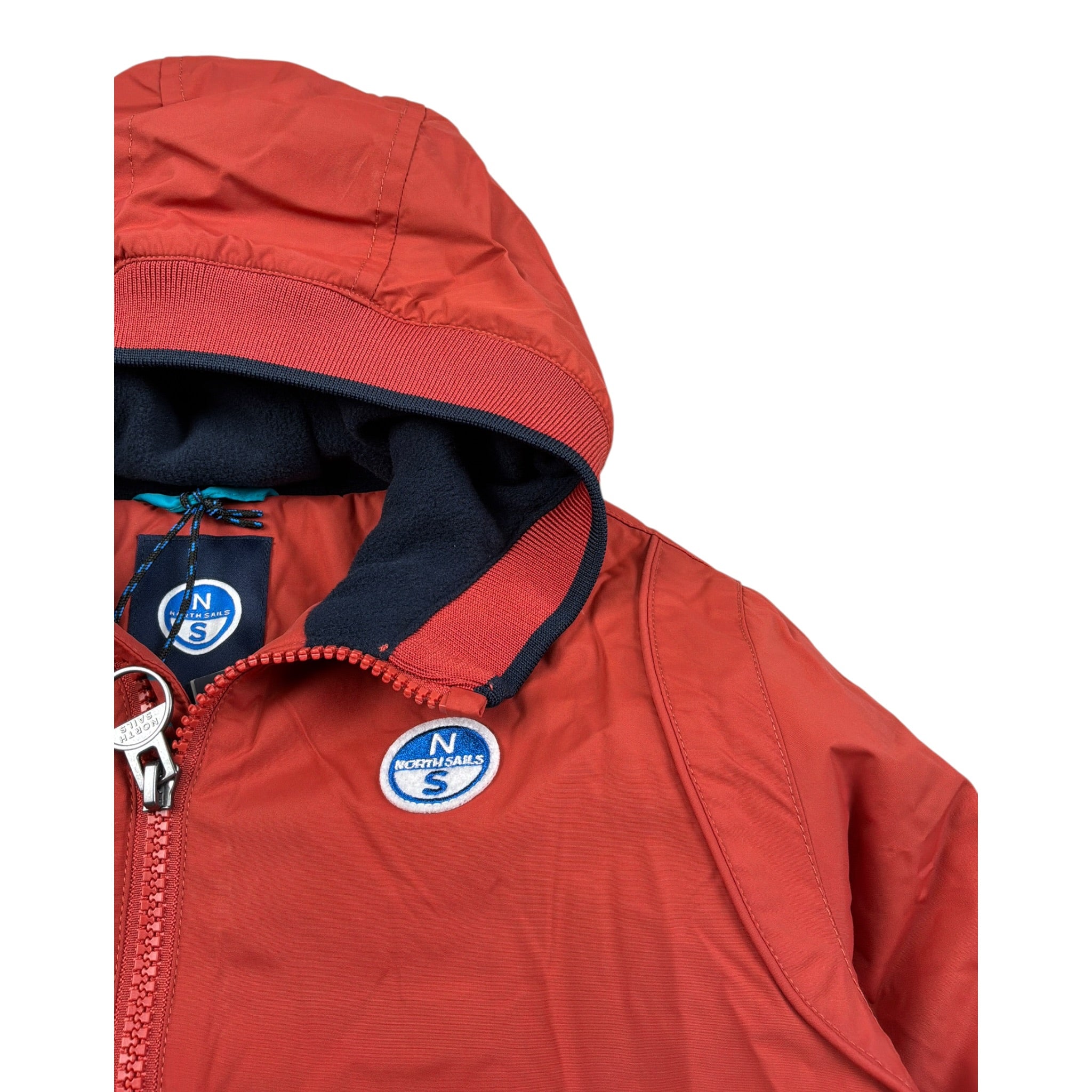 North Sails Giubbino tinta unita con Cappuccio Rosso per Bambino NBA26075GB ROSSO NORTH SAILS 