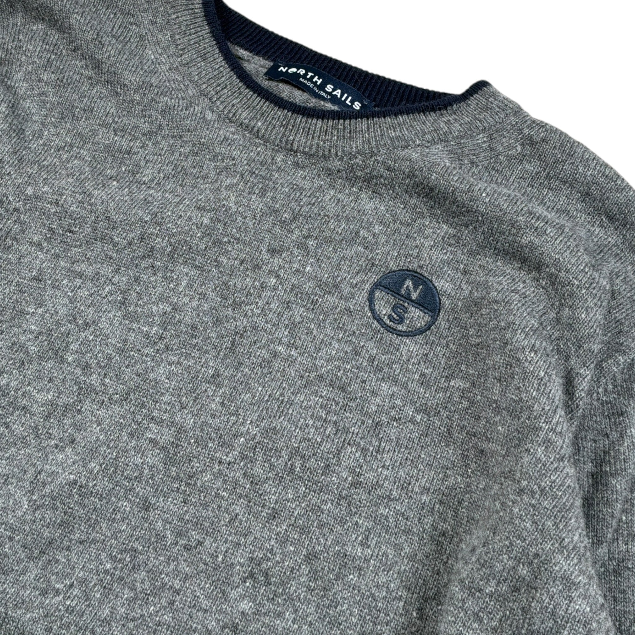 North Sails Maglia tinta unita con Logo Grigio per Bambino NBA26076MA GRIGIO NORTH SAILS 