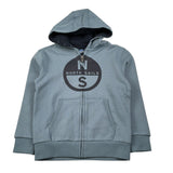 North Sails Felpa con Zip E Cappuccio tinta unita Azzurro per Bambino NBA26078FE AZZURRO NORTH SAILS 