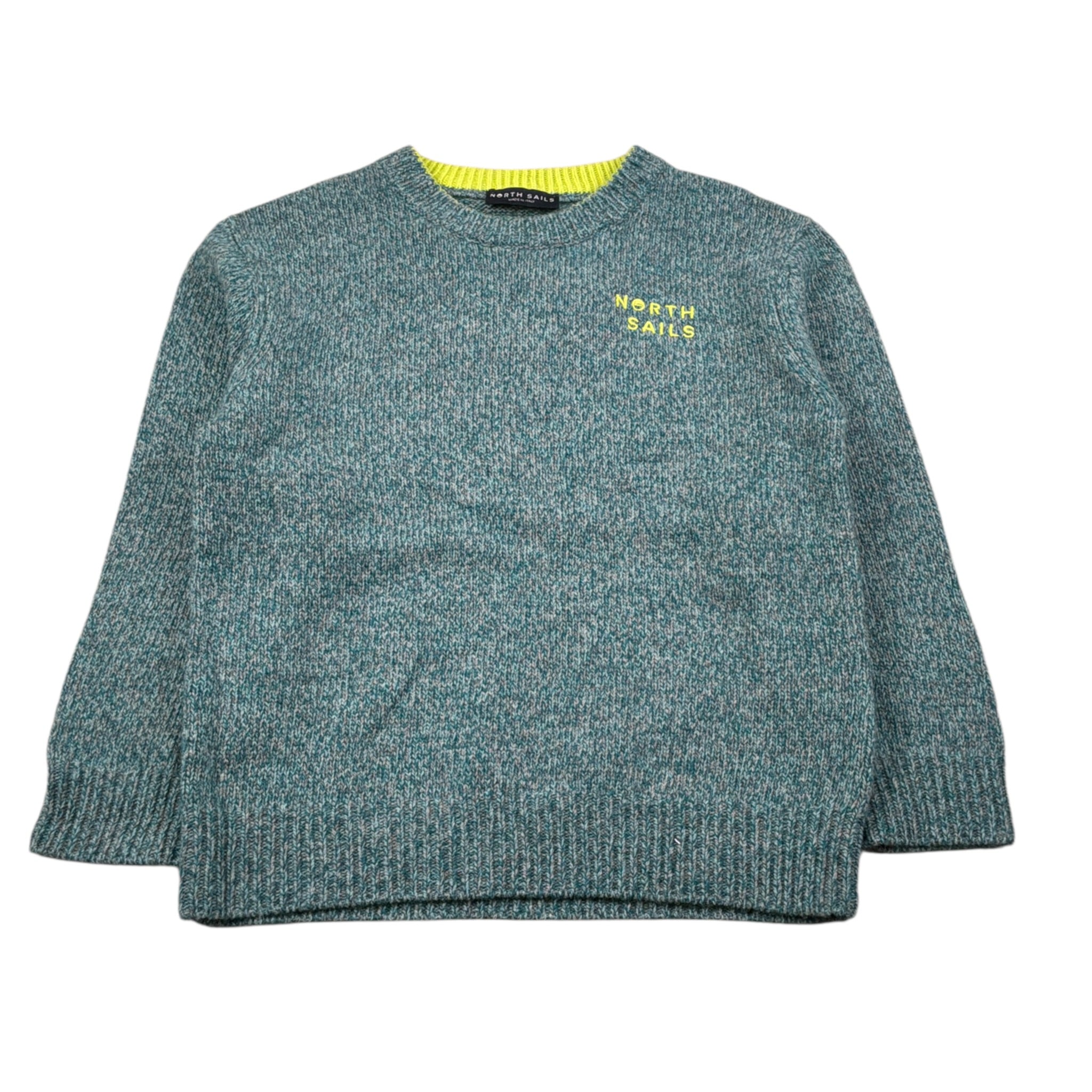 North Sails Maglia tinta unita con Logo Verde per Bambino NBA26102MA VERDE NORTH SAILS 