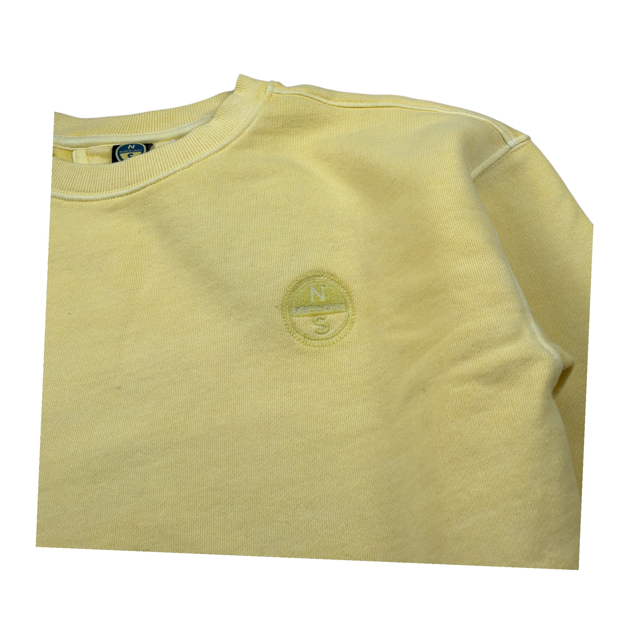 North Sails Felpa tinta unita Girocollo Giallo per Bambino NBA26107FE GIALLO NORTH SAILS 