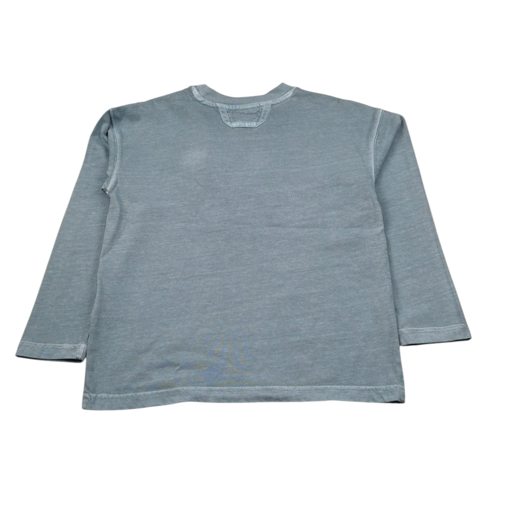 North Sails Shirt Girocollo tinta unita con Logo Azzurro per Bambino NBA26111TS AZZURRO NORTH SAILS 