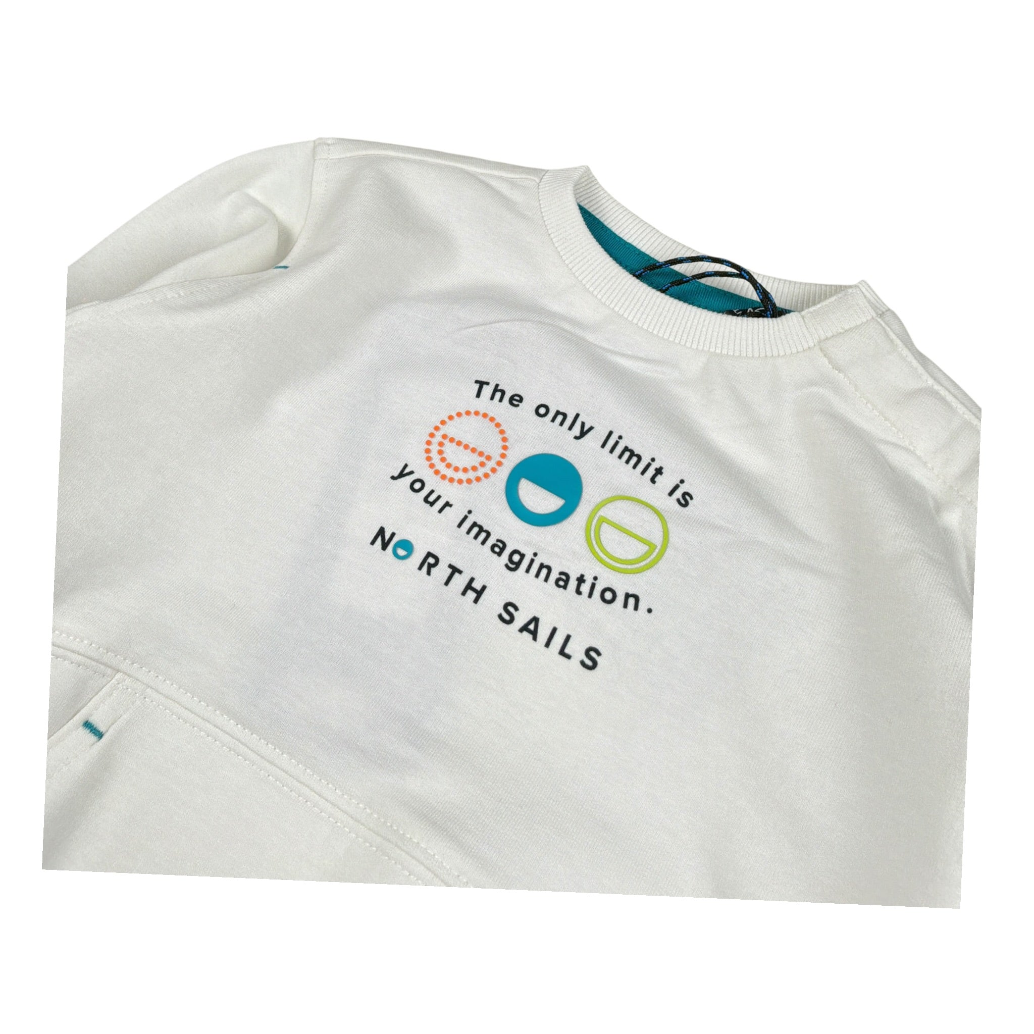 North Sails Completo 2Pz Felpa-Pantalone Bianco per Neonato NIA26038CF BIANCO NORTH SAILS 