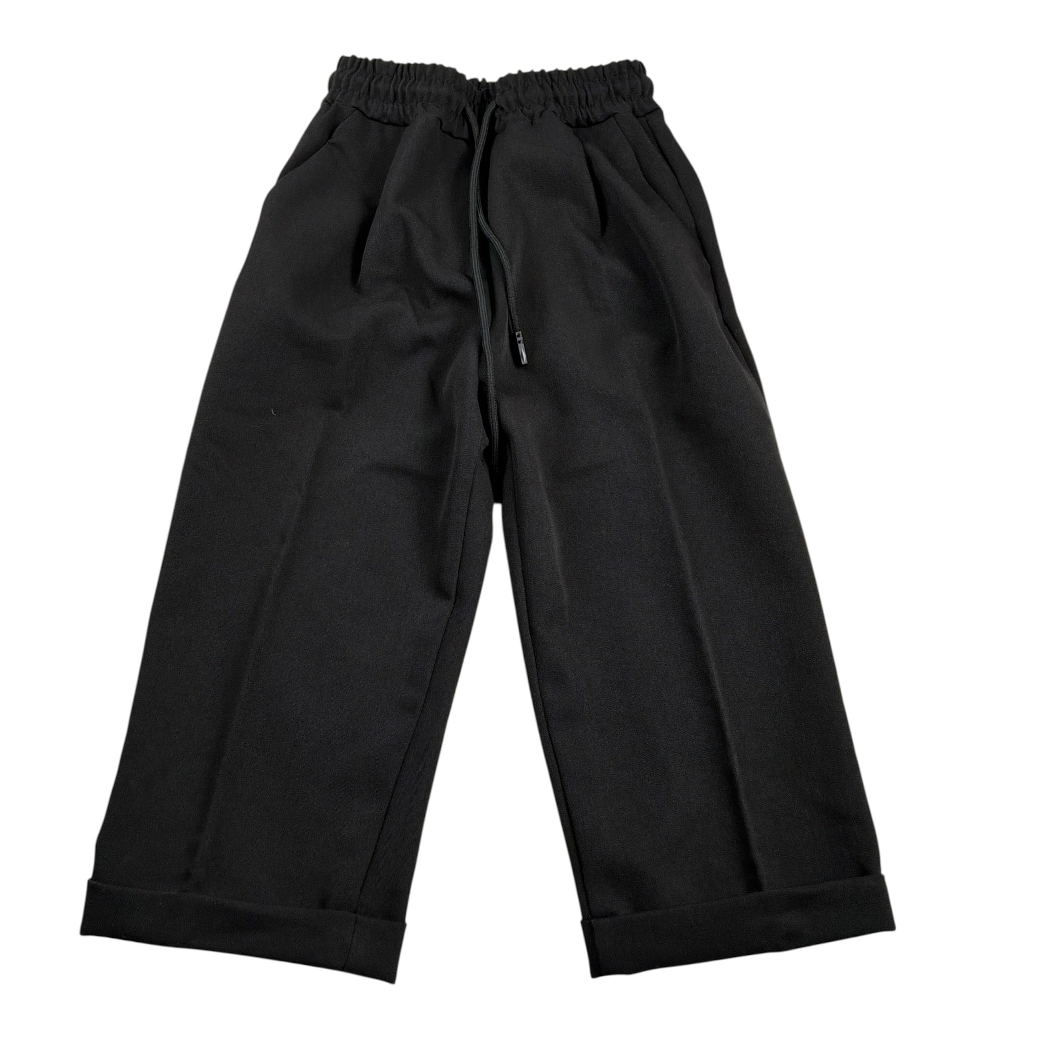 Numbers Pantalone tinta unita con Elastico In Vita Nero per Bambino 25IPA120 NERO NUMBERS 