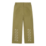 Off-White Pantalone tinta unita con Stampa Verde per Bambino OBCA007F24 VERDE OFF-WHITE 
