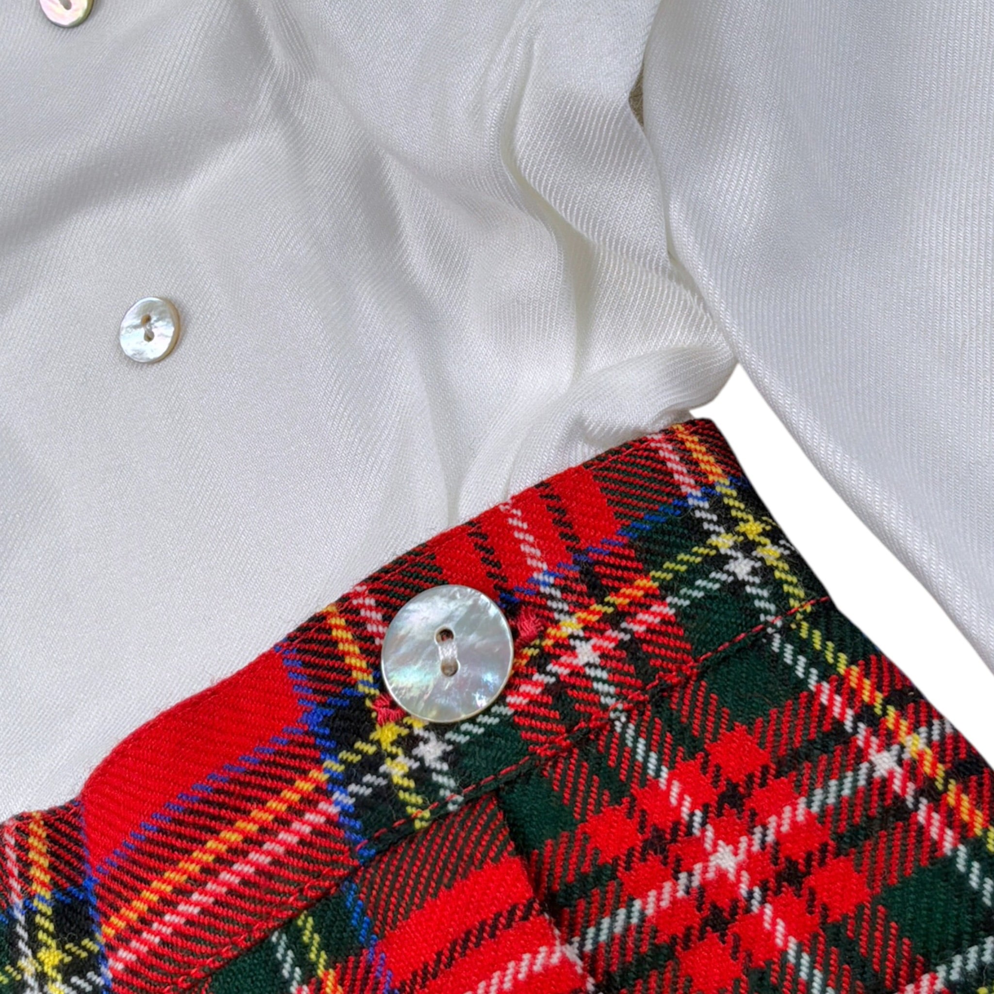 Paio Crippa Completo 2Pz Camicia-Bermuda Bicolore con Fantasia Scozzese Bianco/Rosso per Neonato LAMPONE BIANCO/ROSSO PAIO CRIPPA 