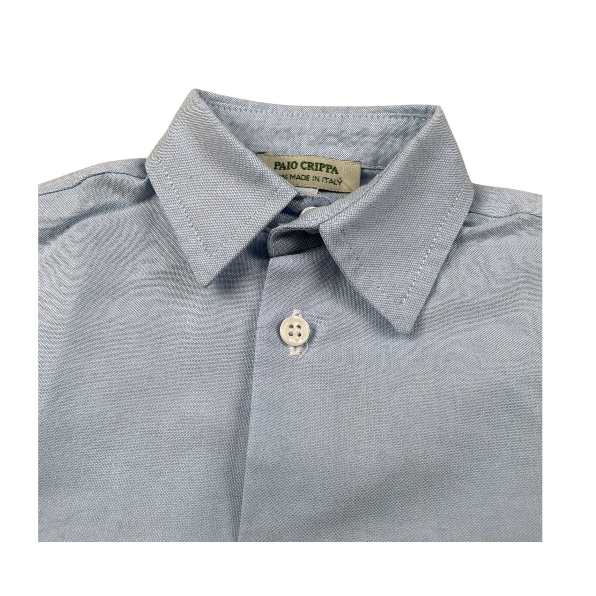 Paio Crippa Camicia Manica Lunga tinta unita Azzurro per Bambino TAMBOROJ AZZURRO PAIO CRIPPA 