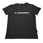 Daniele Alessandrini T-Shirt Girocollo tinta unita con Logo Nero per Bambino 1236M00154 NERO DANIELE ALESSANDRINI 