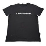 Daniele Alessandrini T-Shirt Girocollo tinta unita con Logo Nero per Bambino 1236M00154 NERO DANIELE ALESSANDRINI 