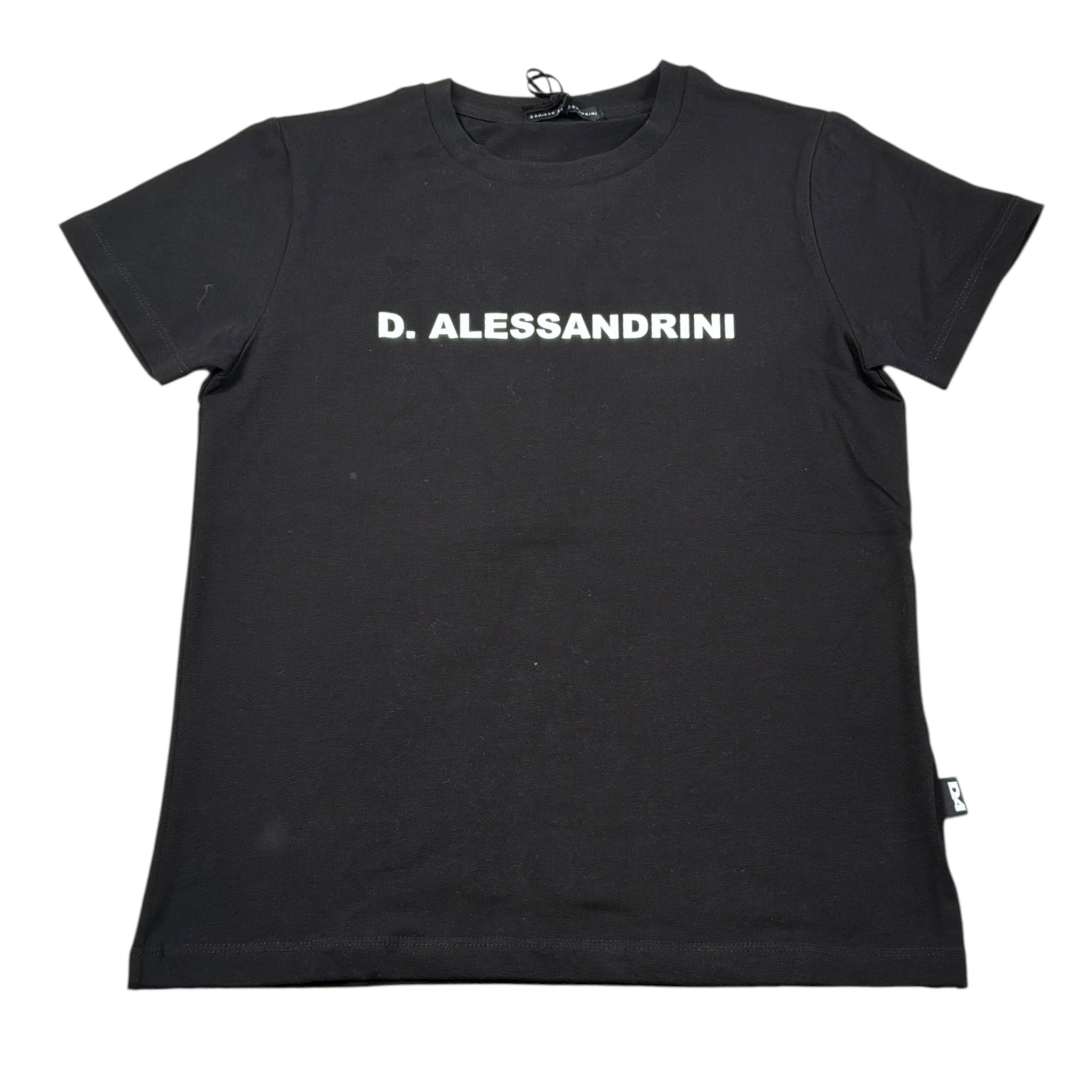 Daniele Alessandrini T-Shirt Girocollo tinta unita con Logo Nero per Bambino 1236M00154 NERO DANIELE ALESSANDRINI 