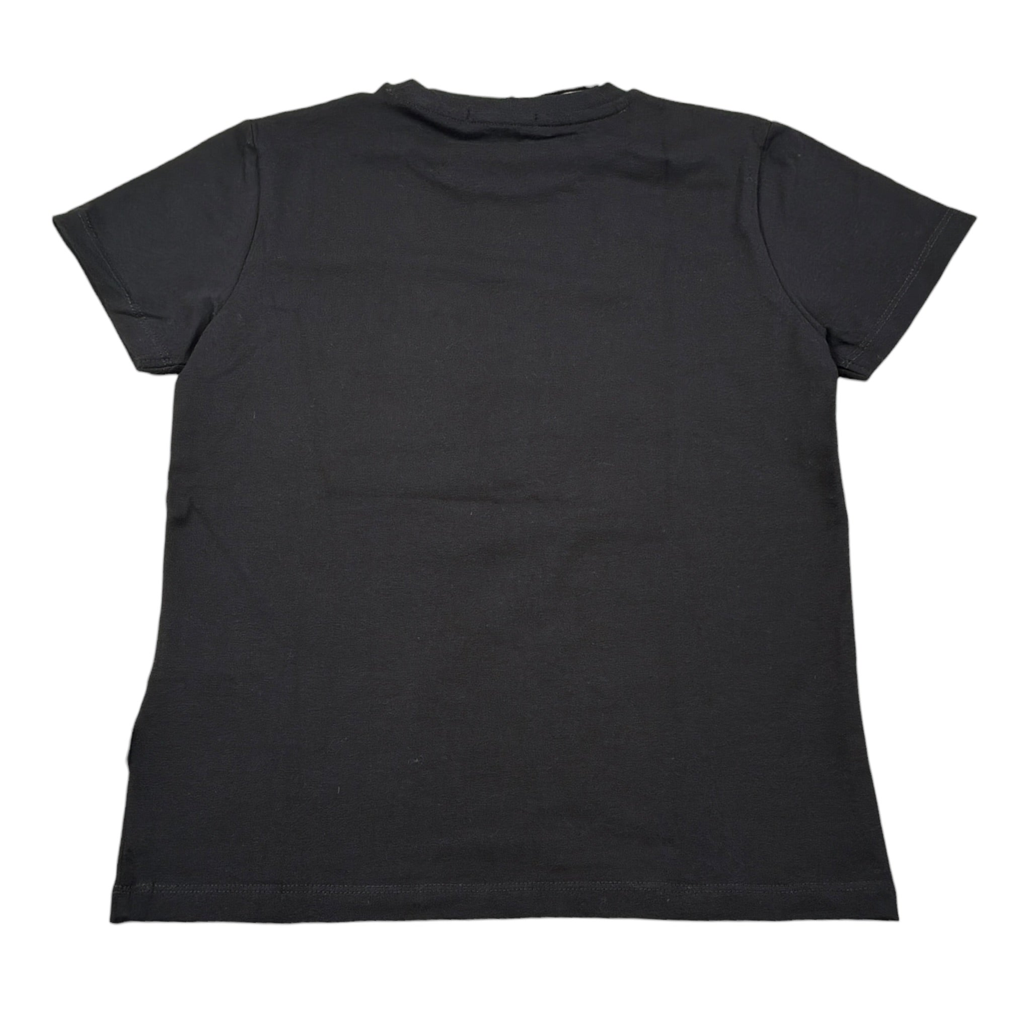 Daniele Alessandrini T-Shirt Girocollo tinta unita con Logo Nero per Bambino 1236M00154 NERO DANIELE ALESSANDRINI 