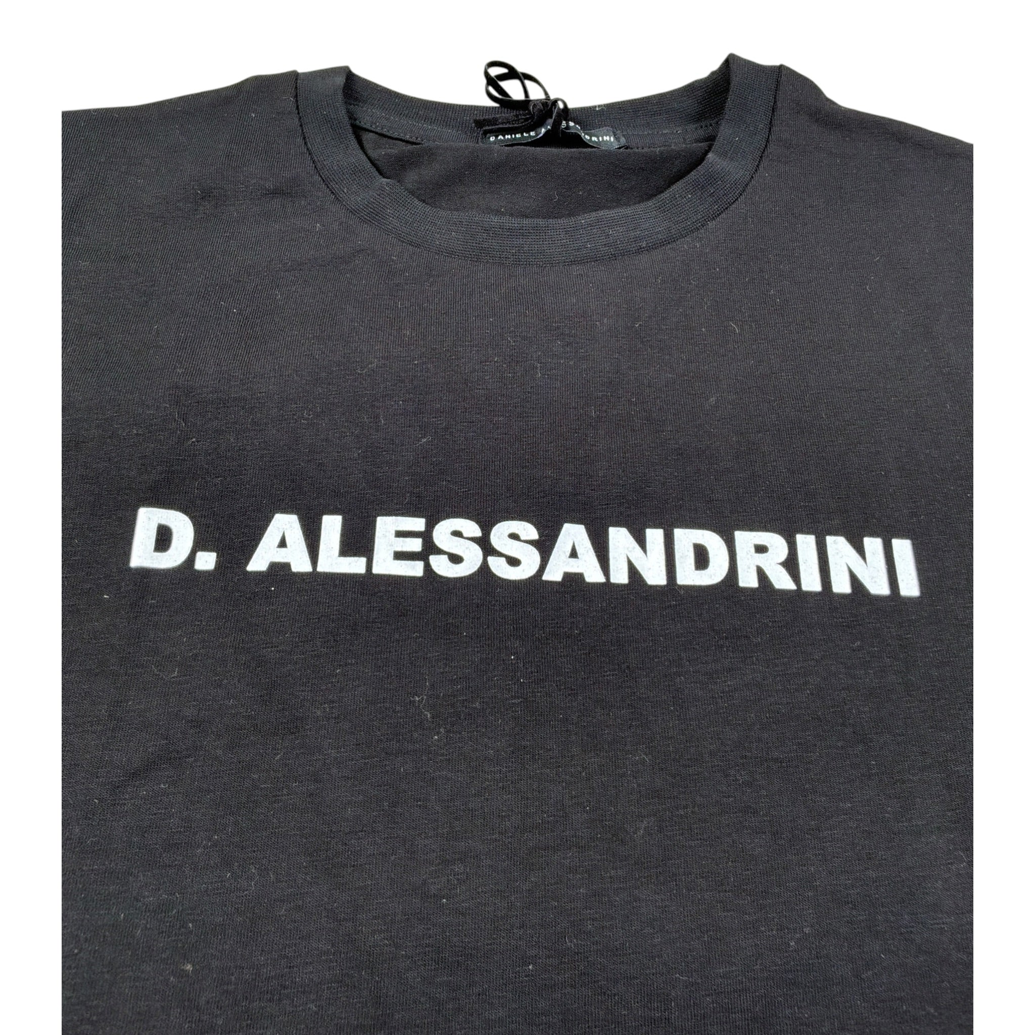 Daniele Alessandrini T-Shirt Girocollo tinta unita con Logo Nero per Bambino 1236M00154 NERO DANIELE ALESSANDRINI 