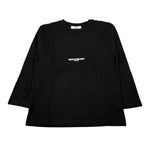 Paolo Pecora Shirt Girocollo tinta unita con Logo Nero per Bambino PP3820 NERO PAOLO PECORA 