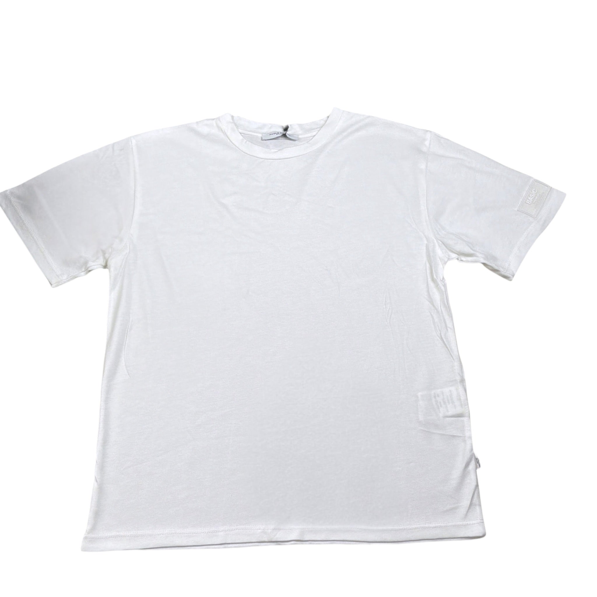 Paolo Pecora T-Shirt Girocollo tinta unita con Stampa Bianco per Bambino PP3822 BIANCO PAOLO PECORA 