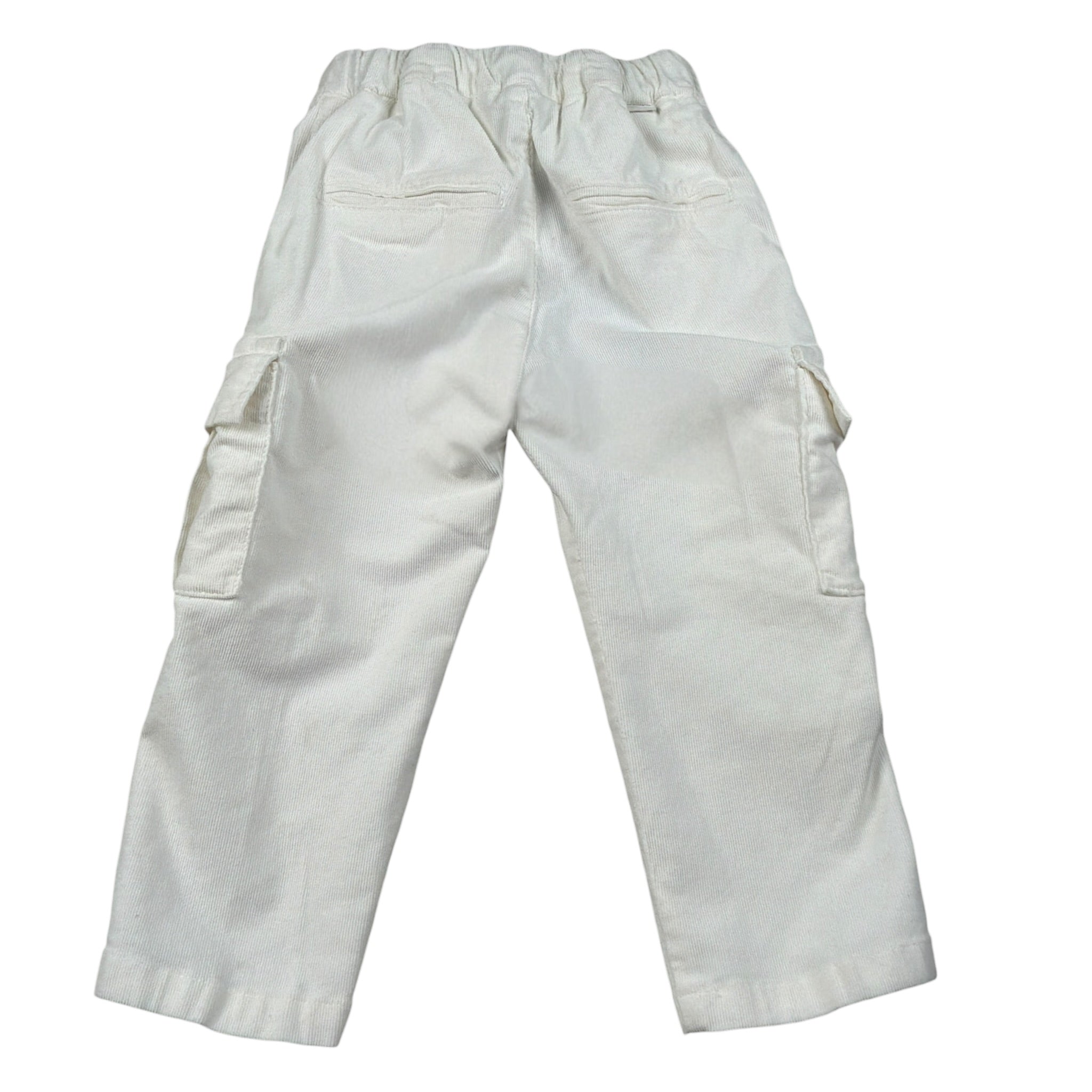 Paolo Pecora Pantalone tinta unita con Tasconi Bianco per Neonato PP3853X BIANCO PAOLO PECORA 