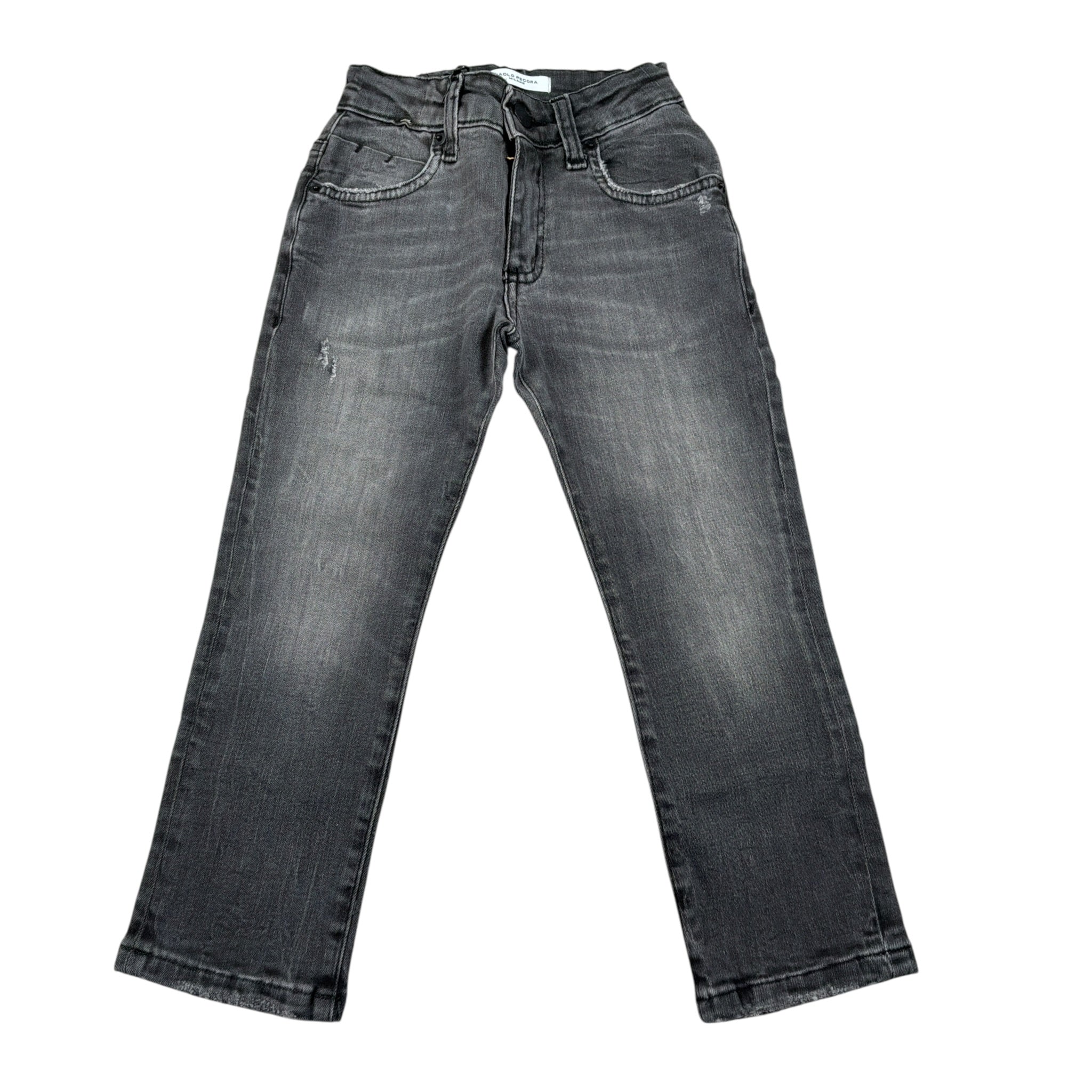 Paolo Pecora Jeans tinta unita con Girovita Regolabile Nero per Bambino PP38566 NERO PAOLO PECORA 
