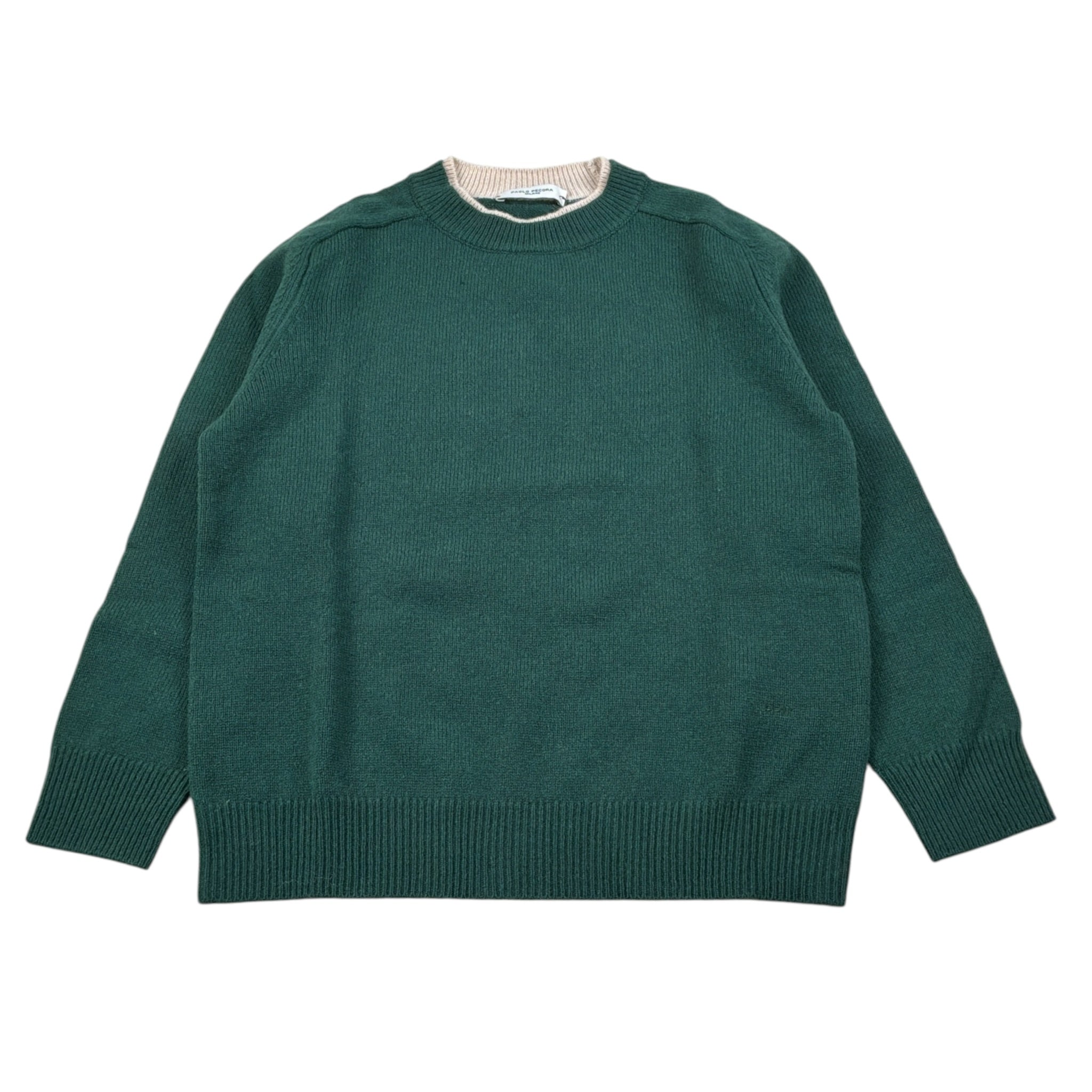 Paolo Pecora Maglia Girocollo tinta unita Verde per Bambino PP4083 VERDE PAOLO PECORA 