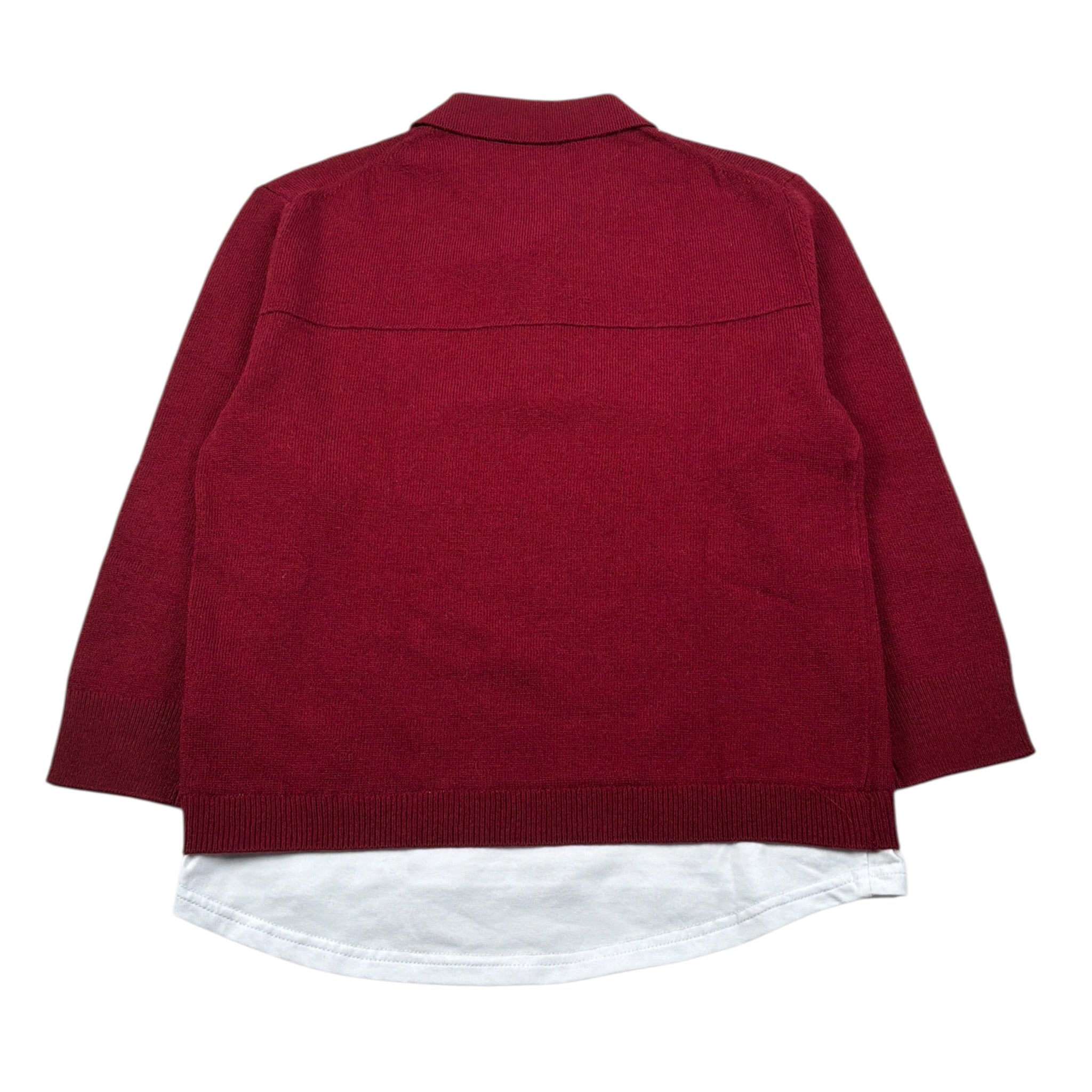Paolo Pecora Maglia tinta unita con Colletto Bordeaux per Bambino PP4086 BORDEAUX PAOLO PECORA 