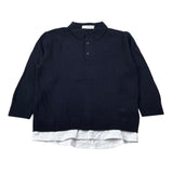Paolo Pecora Maglia tinta unita con Colletto Blu per Bambino PP4086X BLU PAOLO PECORA 