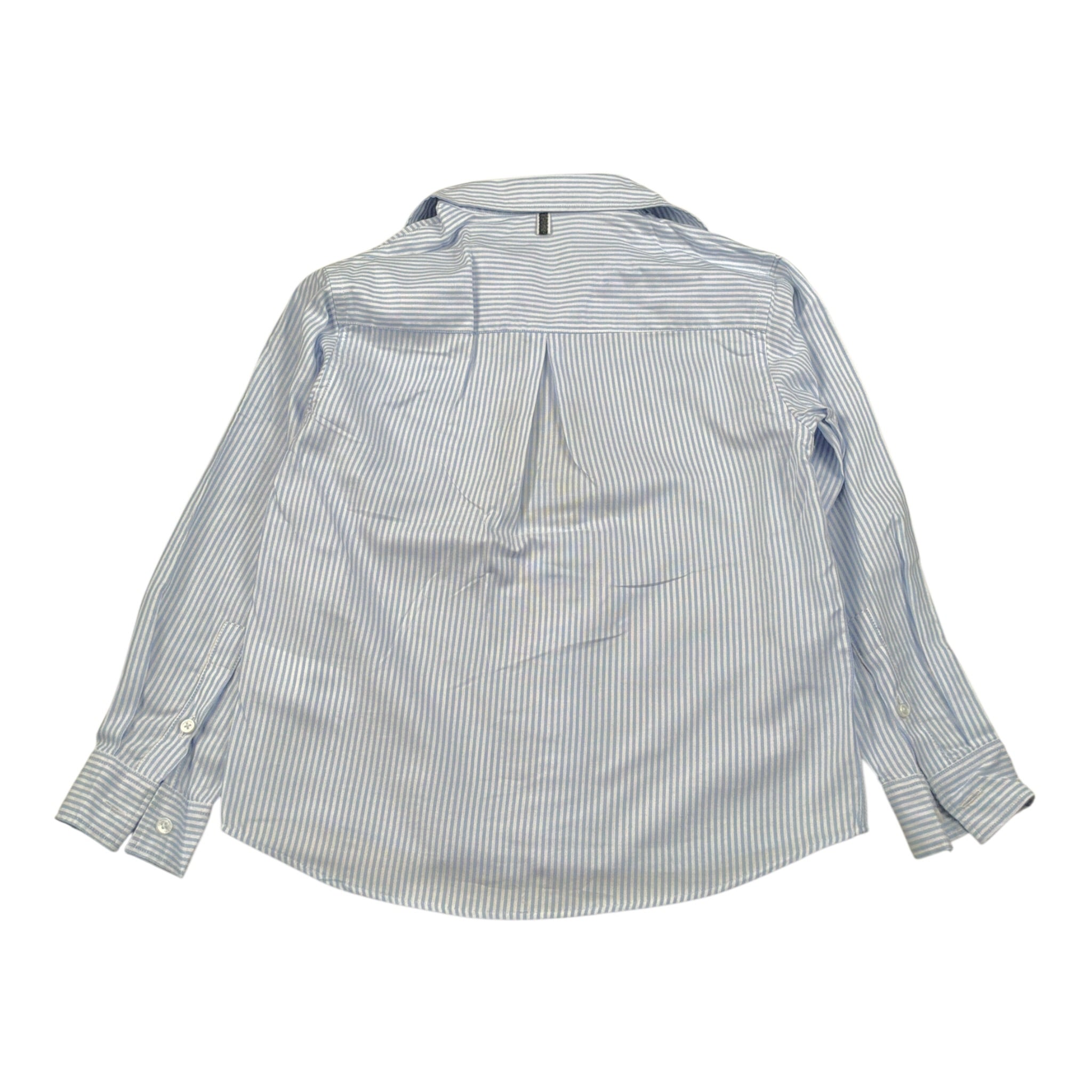 Paolo Pecora Camicia tinta unita con Fantasia A Righe Azzurro per Bambino PP4105 AZZURRO PAOLO PECORA 