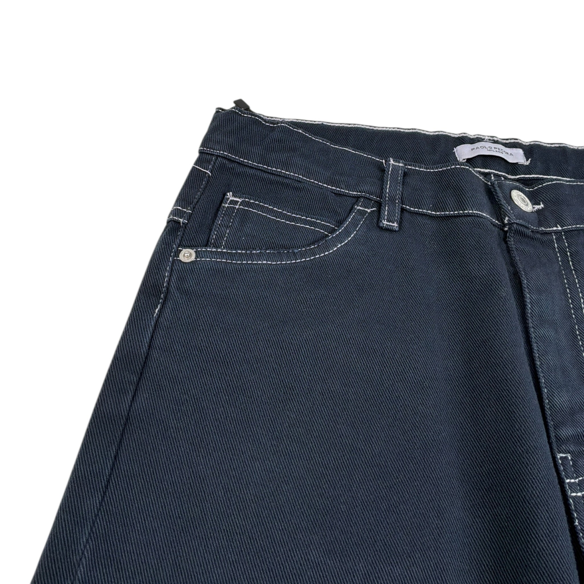 Paolo Pecora Jeans tinta unita con Girovita Regolabile Blu per Bambino PP4122 BLU PAOLO PECORA 