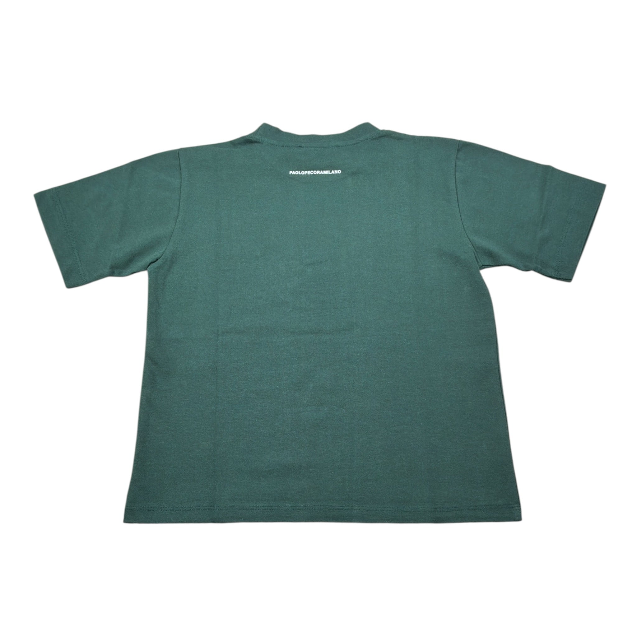 Paolo Pecora T-Shirt Girocollo tinta unita Verde per Bambino PP4124X VERDE PAOLO PECORA 