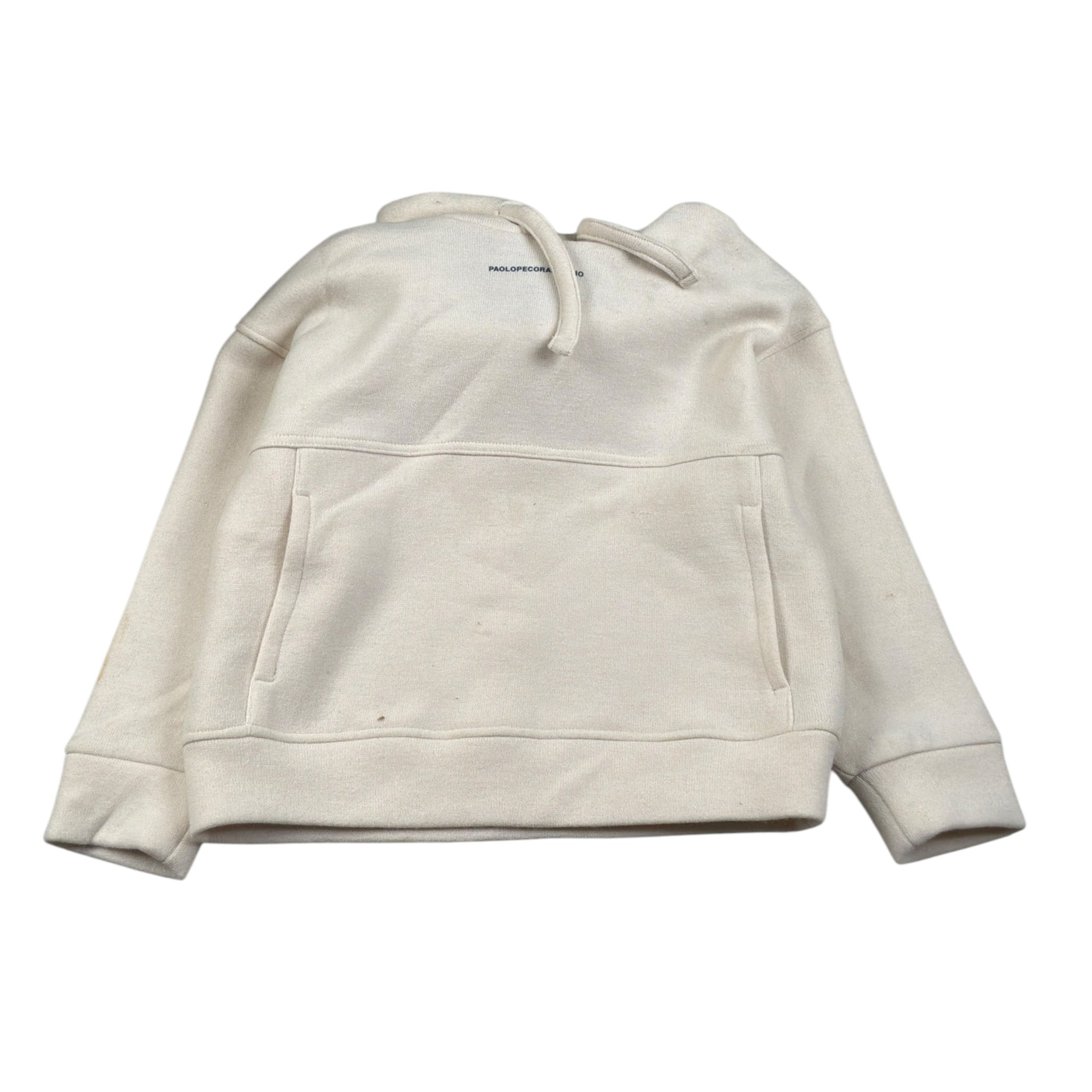 Paolo Pecora Felpa Chiusa con Cappuccio tinta unita Panna per Bambino PP4135X PANNA PAOLO PECORA 