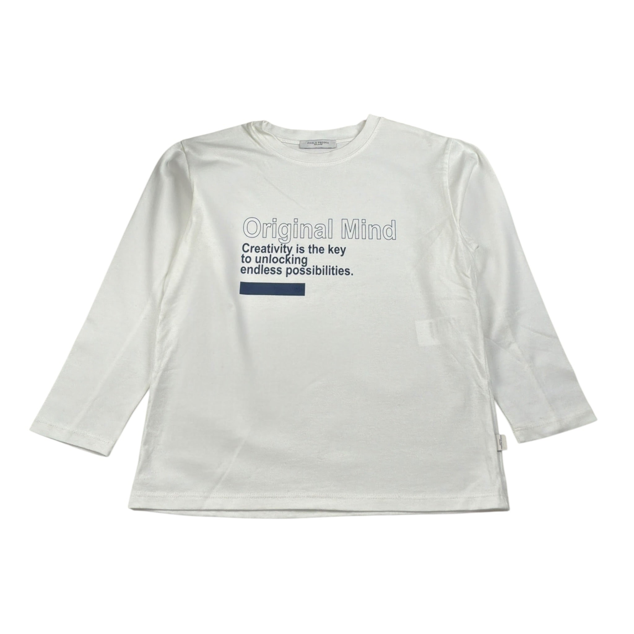 Paolo Pecora Shirt tinta unita con Stampa Bianco per Bambino PP4140 BIANCO PAOLO PECORA 