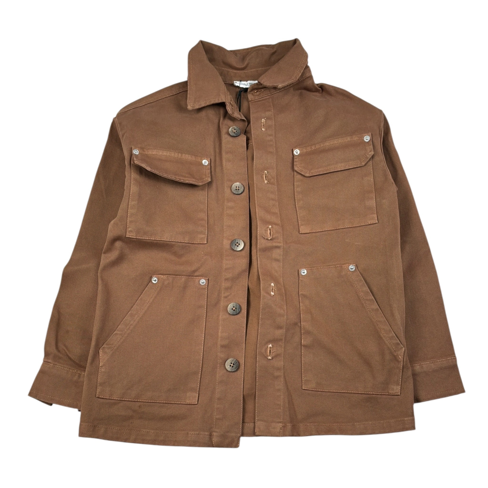 Paolo Pecora Camicia tinta unita con Bottoni Cammello per Bambino PP4153 CAMMELLO PAOLO PECORA 