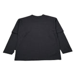 Paolo Pecora Shirt Girocollo tinta unita con Logo Nero per Bambino PP4449 NERO PAOLO PECORA 